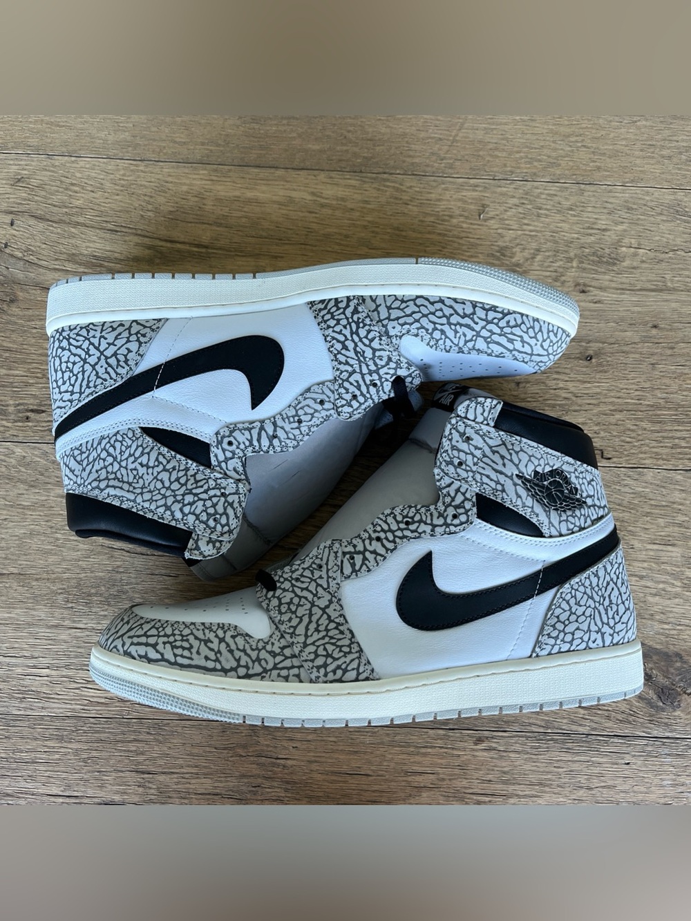 Size 17 Men’s Air Jordan 1 Retro High OG White Cement NEW DZ5485-052 NEW/NO BOX
